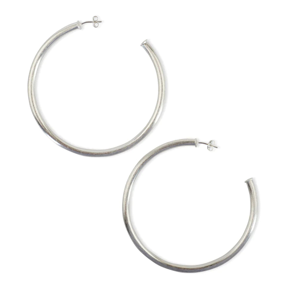 women's petite dressesSheila Fajl Everybody's Favorite Brushed Silver Hoops