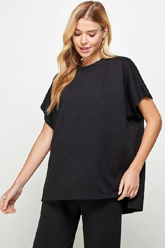 women's petite dressesMy Love Textured Black Top