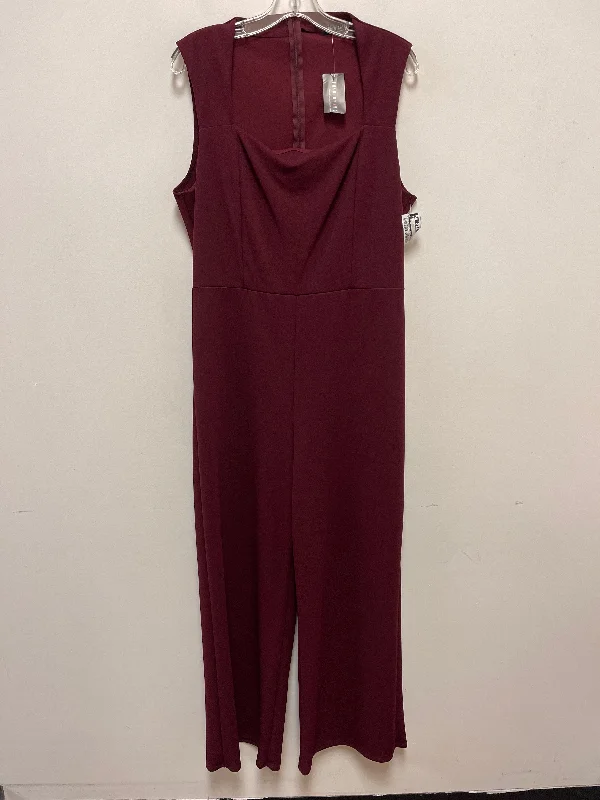 women's jumpsuits made of satinJumpsuit By Fashion Nova In Red, Size: 3x