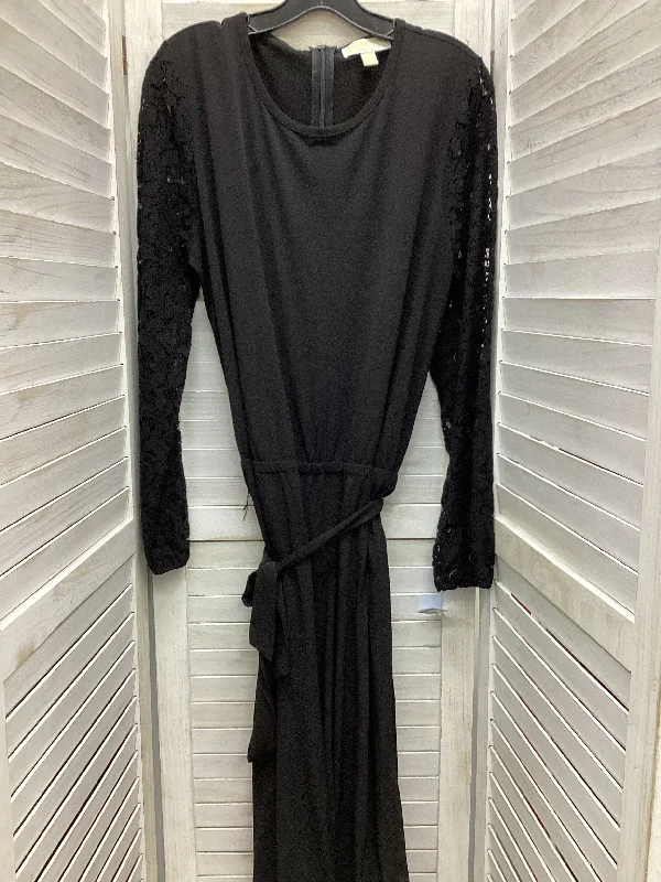 women's jumpsuits with V-necksJumpsuit By Michael Kors In Black, Size: Xl