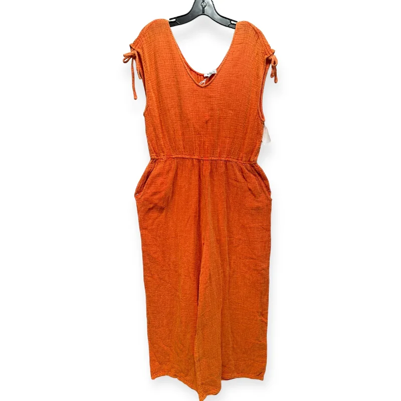 women's jumpsuits for apple-shaped bodiesJumpsuit By Polygram In Orange, Size: L