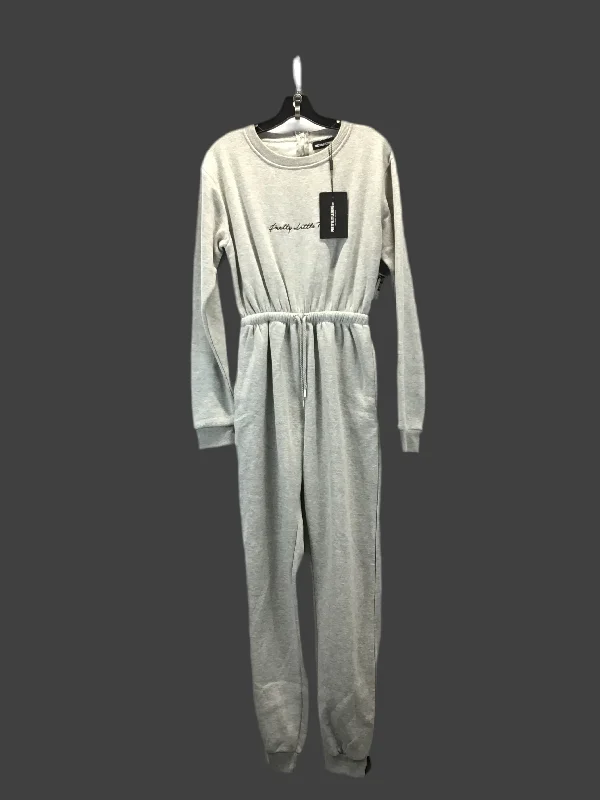 women's jumpsuits with cinched waistsJumpsuit By Pretty Little Thing In Grey, Size: S