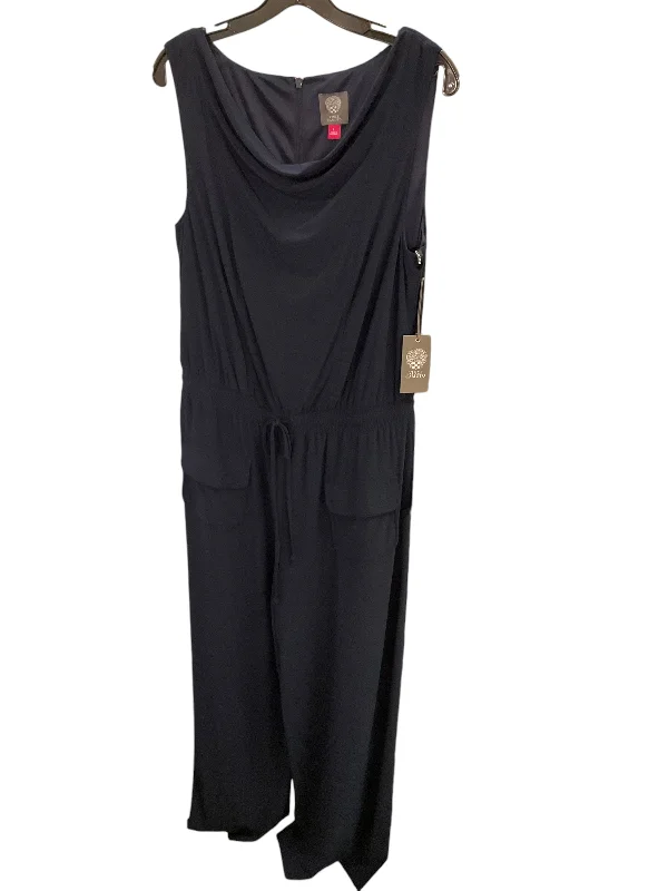 women's jumpsuits for sustainable fashionJumpsuit By Vince Camuto In Navy, Size: L