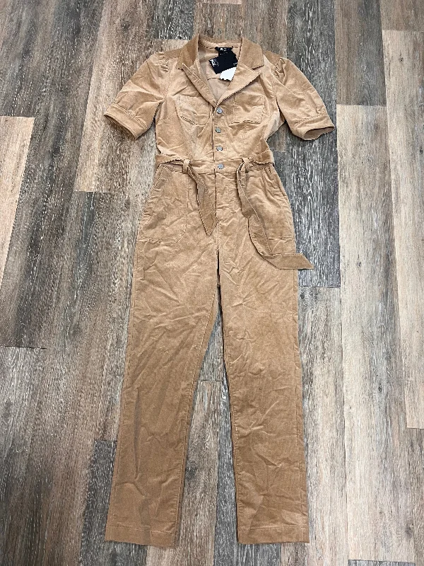 women's jumpsuits with striped patternsJumpsuit Designer By Paige In Tan, Size: 2