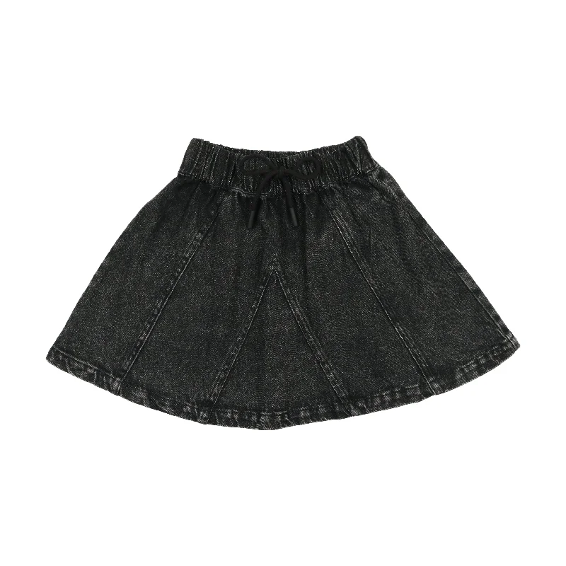 women's checked skirtsAnalogie Denim Skirt - Black