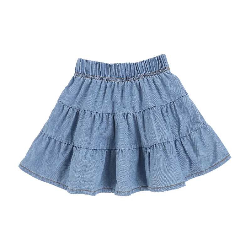 women's high-performance dressy skirtsAnalogie Denim Tencil Tiered Skirt - Denim