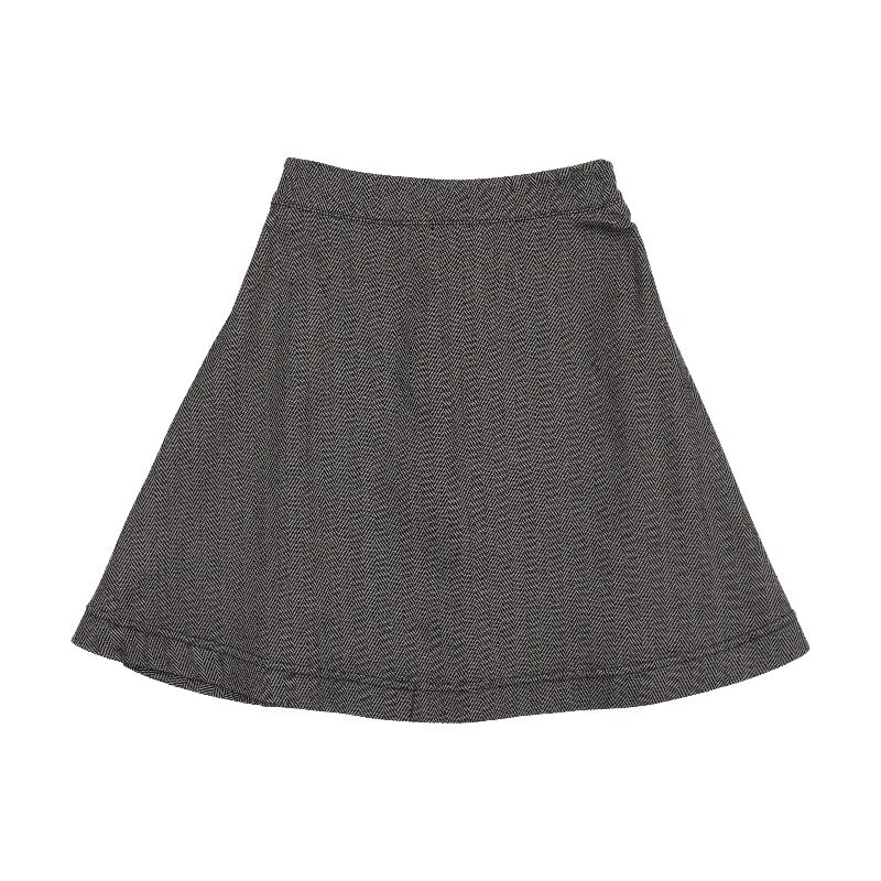 women's casual skirtsAnalogie Pleated Skirt - Black Herringbone