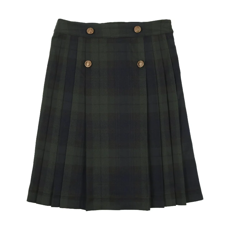 women's wrap skirtsAnalogie Pleated Skirt - Forest Plaid