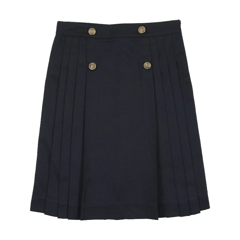 women's high-slit skirtsAnalogie Pleated Skirt - Navy