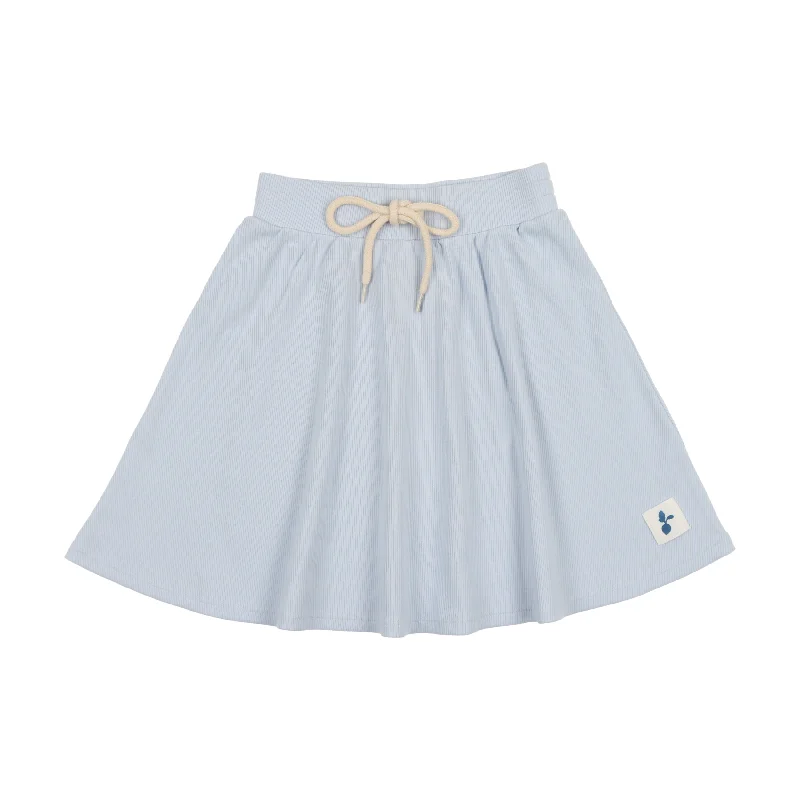 women's warm party skirtsAnalogie Radish Collection Ribbed Skirt - Pale Blue