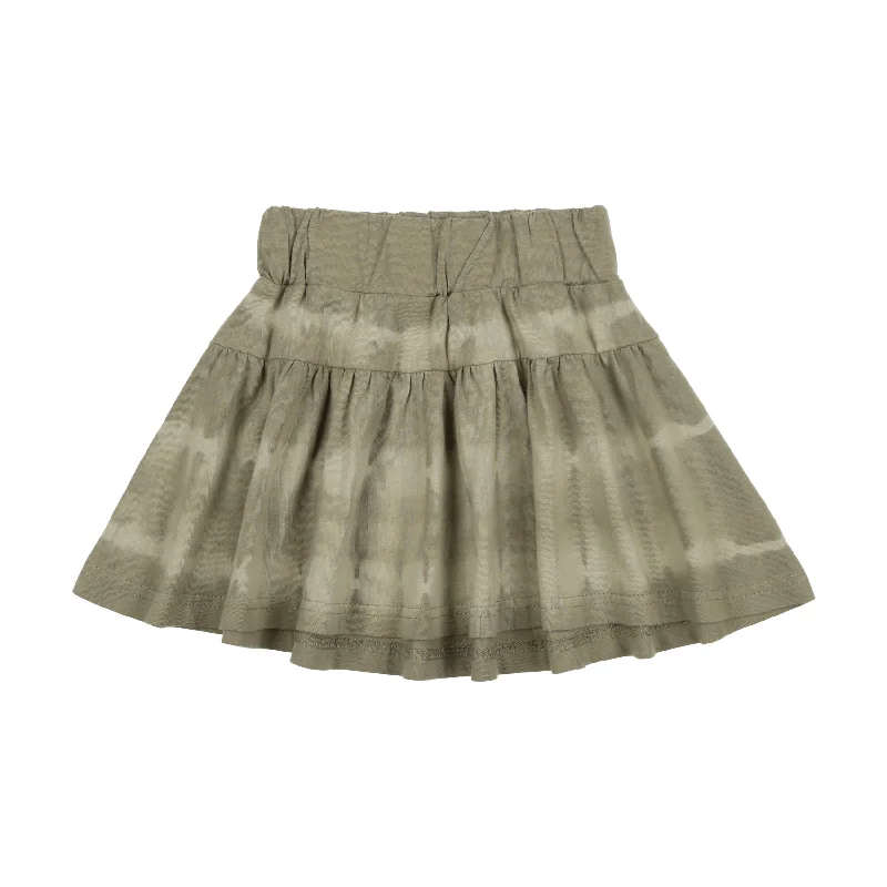 women's winter velvet skirtsAnalogie Tie Dye Skirt - Moss