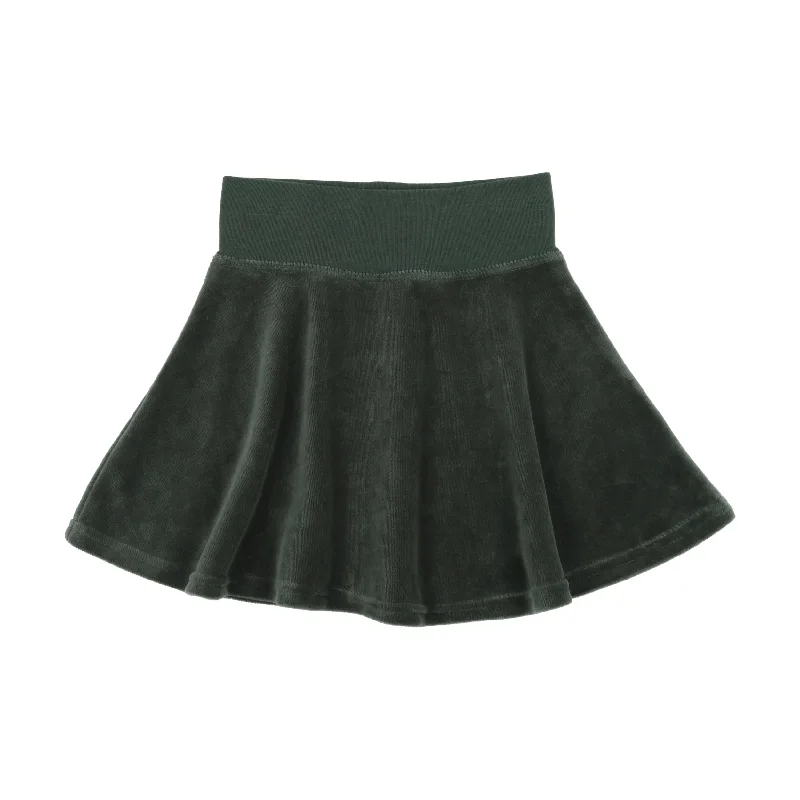 women's pencil pleat skirtsAnalogie Velour Circle Skirt - Green