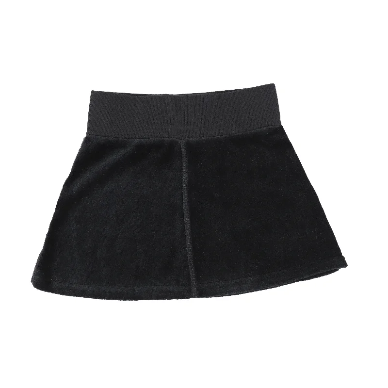 women's tiered skirtsAnalogie Velour Skirt - Black