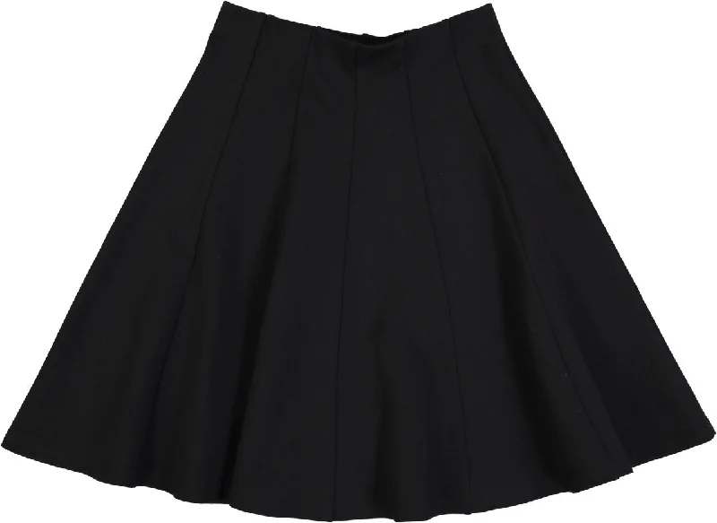 women's crochet skirtsBGDK Girls Lycra Ponti Panel Skirt - Black GM-5023K