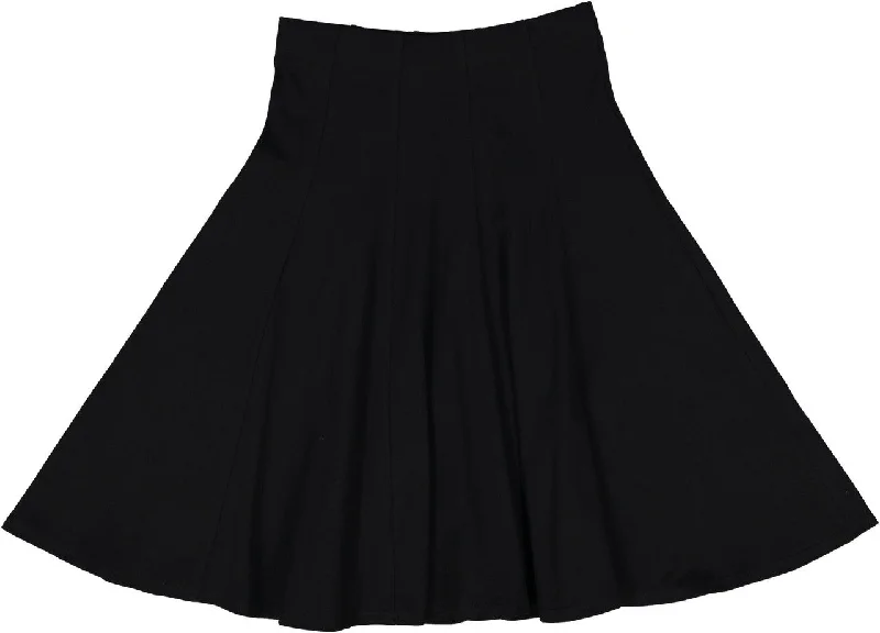 women's chic wrap skirtsBGDK Ladies Cotton Panel Skirt 25" - Black BK1602A