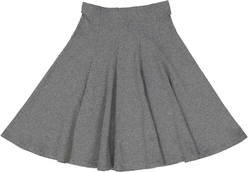 women's floral pleated skirtsBGDK Ladies Cotton Panel Skirt 25" - Charcoal BK1602A