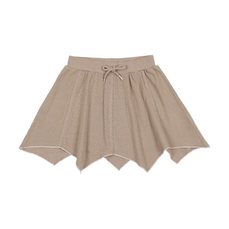 women's spring mini skirtsLil Legs Handkerchief Skirt - Taupe