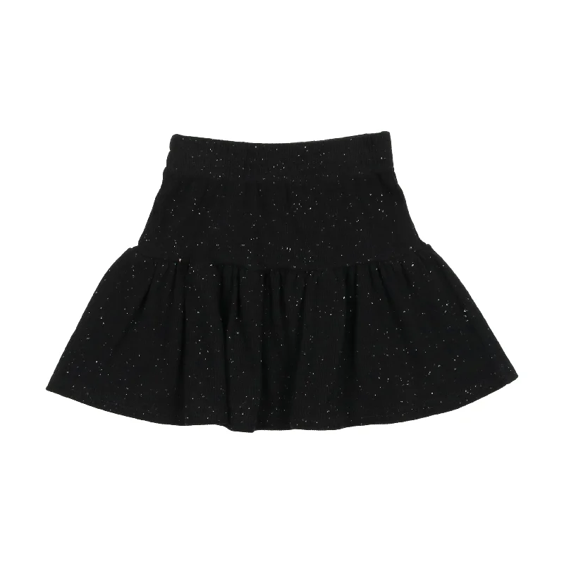 women's fitted skirtsLil Legs Ribbed Skirt - Black Speckle