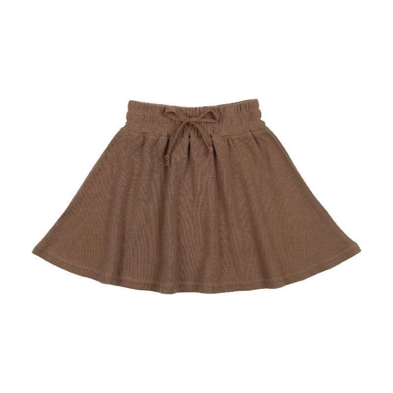 women's stretch skirtsLil Legs Ribbed Fashion Skirt - Camel