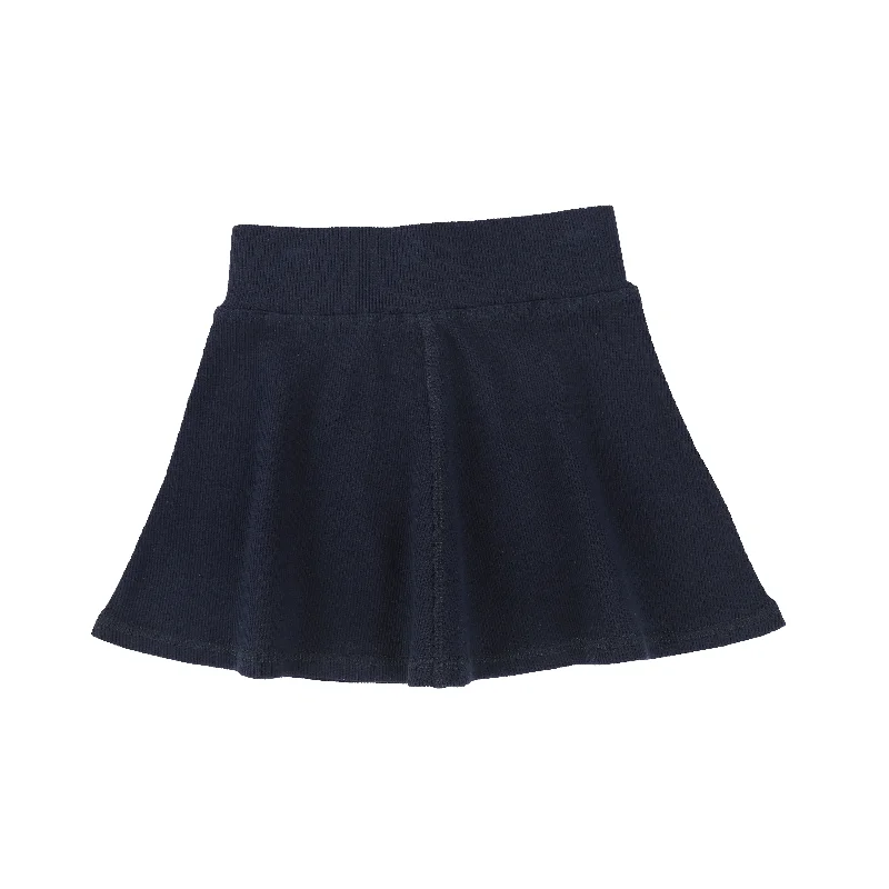 women's affordable velvet skirtsLil Legs Ribbed Skirt - Navy