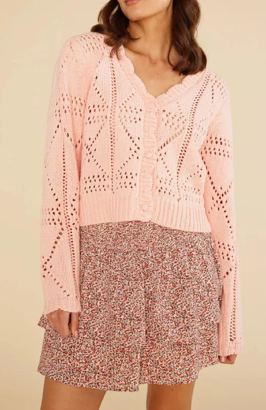 Dressy SweatersCara Cardigan In Pink