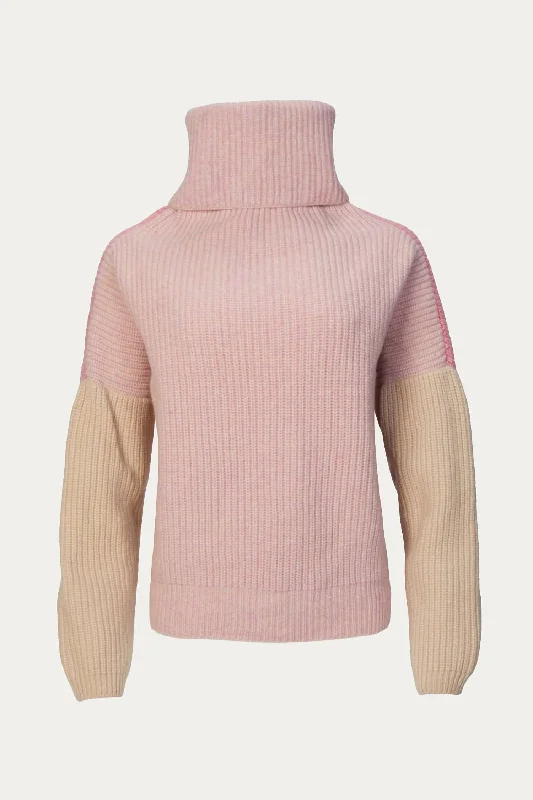 Flannel SweatersJoan Jumper In Pink Color Block