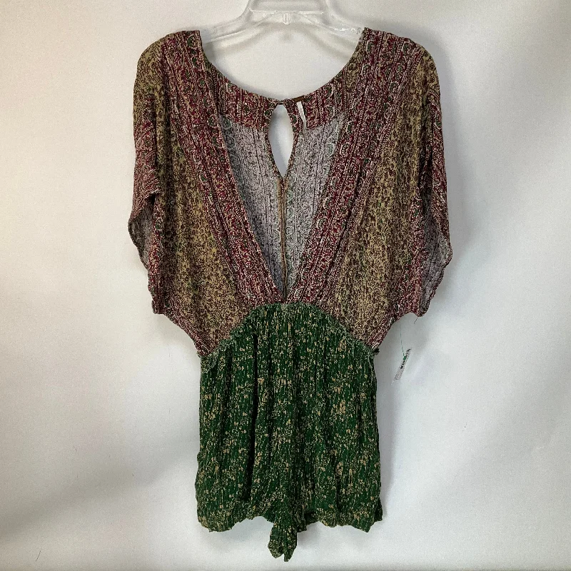 women's tops with floral printsRomper By Free People In Green, Size: M