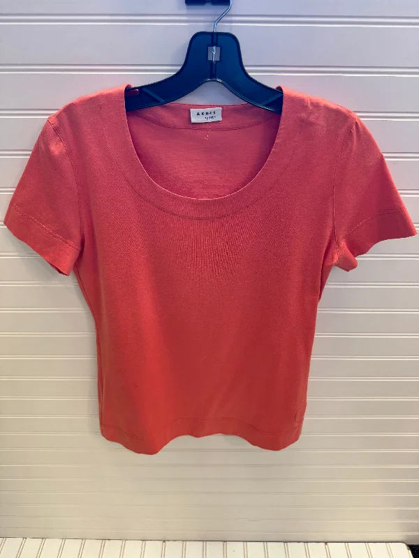 women's tops for those who want to add a pop of color to their outfitsTop Short Sleeve By Akris In Peach, Size: M