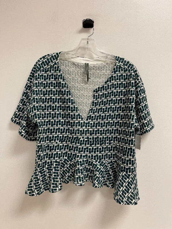 women's tops for those who want to stay cool and chic during warmer weatherTop Short Sleeve By Anthropologie In Teal, Size: M