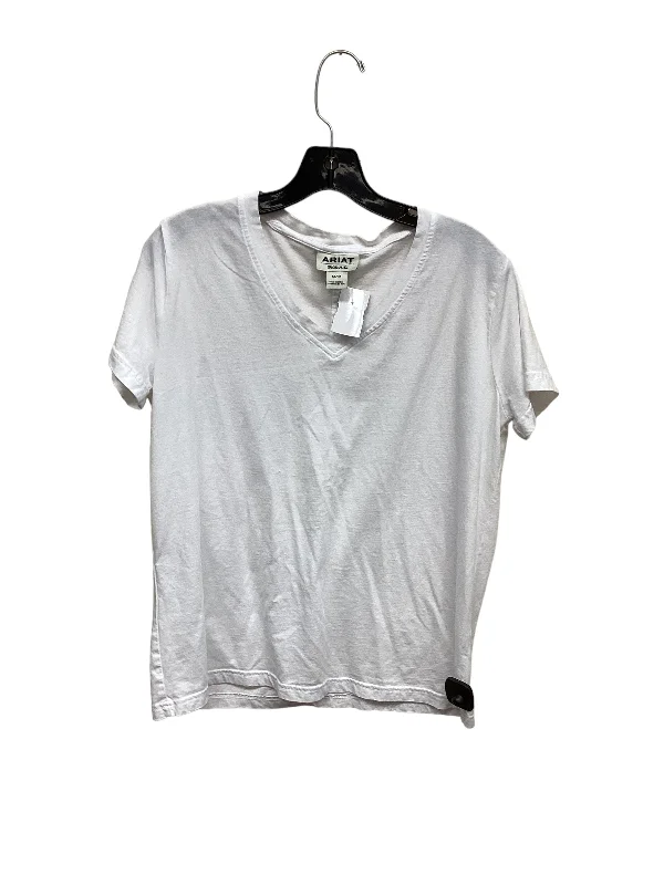 women's tops for those who want to stay cool and chic during warmer weatherTop Short Sleeve By Ariat In White, Size: M