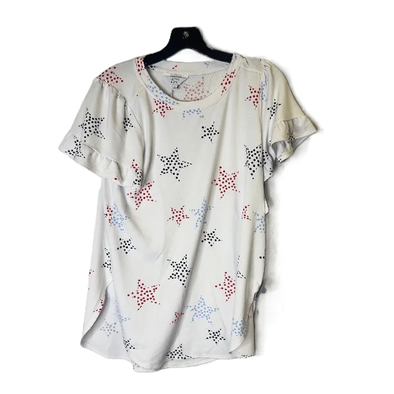 women's tops for those who seek both style and comfortTop Short Sleeve By Crown And Ivy In White, Size: S