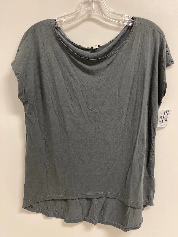 trendy women's topsTop Short Sleeve By Gap In Grey, Size: S