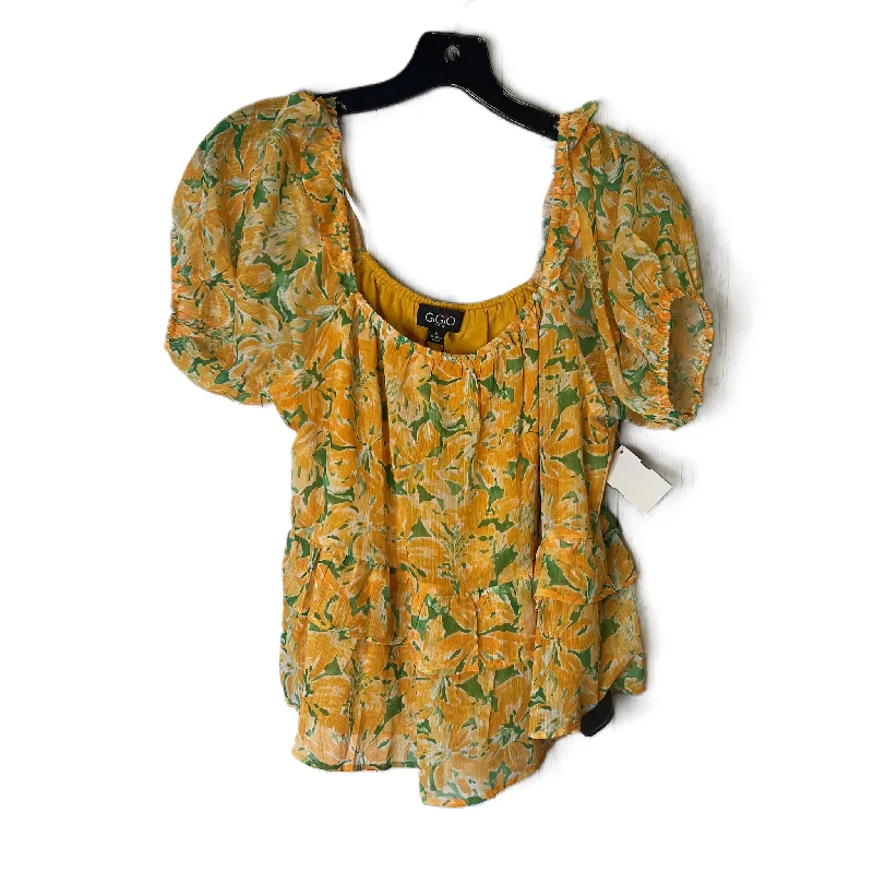 women's tops for those who want to stay updated with the latest fashion trendsTop Short Sleeve By Gigio In Yellow, Size: S