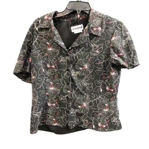 silk women's topsTop Short Sleeve By joan leslie In Floral Print, Size: 14