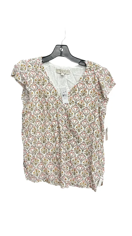 women's tops for those who believe in expressing their individuality through fashionTop Short Sleeve By Loft In Floral Print, Size: Xs