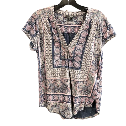 women's tops for those who want to show off their figure in a flattering wayTop Short Sleeve By Lucky Brand In Multi-colored, Size: M