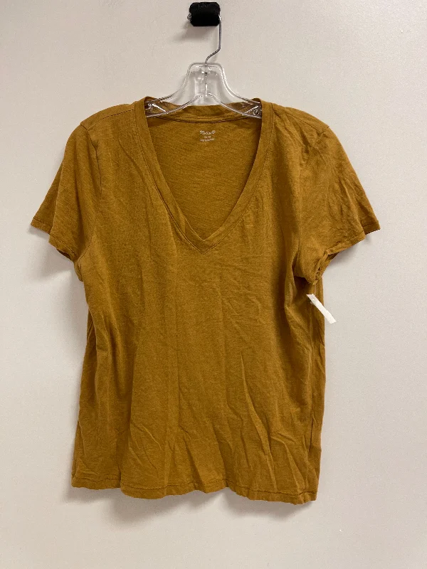 women's tops with bell sleevesTop Short Sleeve By Madewell In Yellow, Size: M