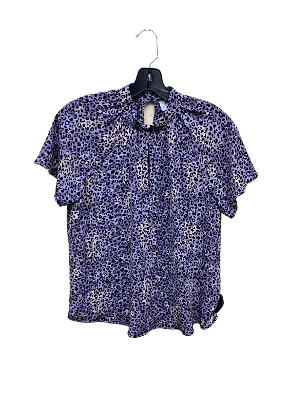 affordable women's topsTop Short Sleeve By Peyton Jensen In Animal Print, Size: Xs