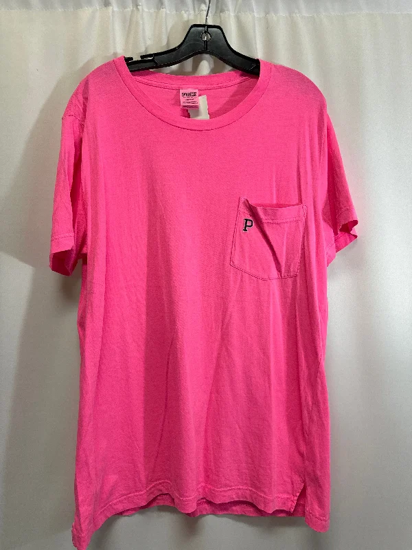 women's tops with bell sleevesTop Short Sleeve By Pink In Pink, Size: L