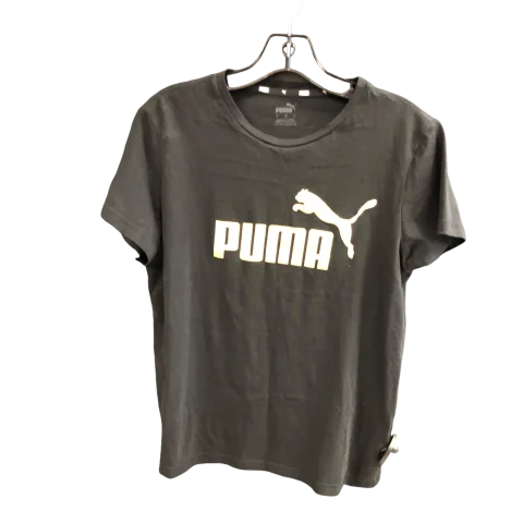 women's tops for cozy nights inTop Short Sleeve By Puma In Black, Size: L