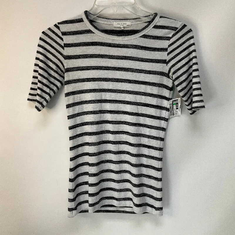 women's tops for those who want to stay warm and stylish during colder weatherTop Short Sleeve By Rag And Bone In Striped Pattern, Size: Xxs