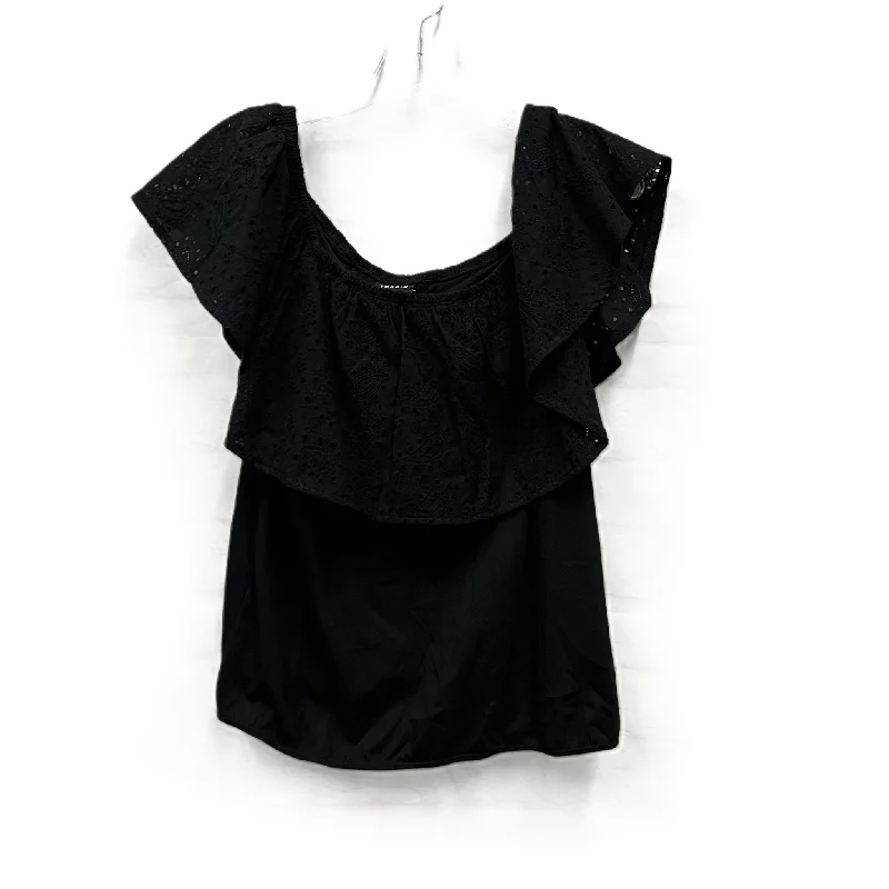 women's tops made from cottonTop Short Sleeve By Torrid In Black, Size: M