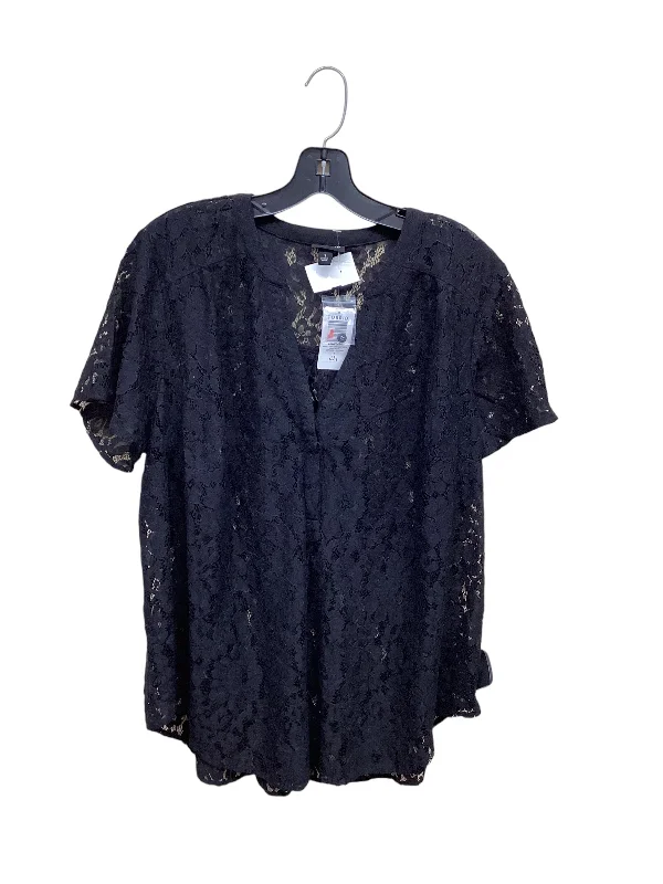 women's tops for those who want to create outfits that are both unique and memorableTop Short Sleeve By Torrid In Black, Size: Xl