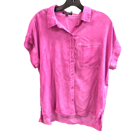 women's tops for those who love to mix and match prints and patternsTop Short Sleeve By Velvet Heart In Pink, Size: S