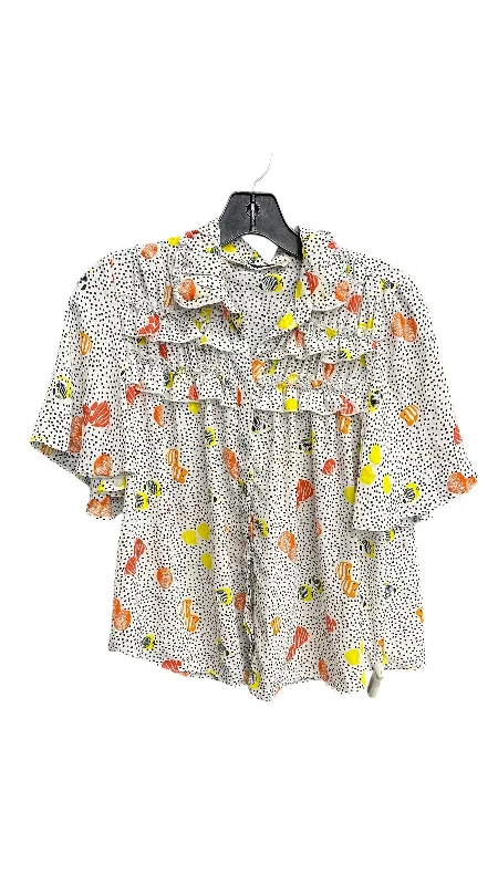 women's tops for those who want to add a pop of color to their outfitsTop Short Sleeve By Zara Basic In Polkadot Pattern, Size: Xs